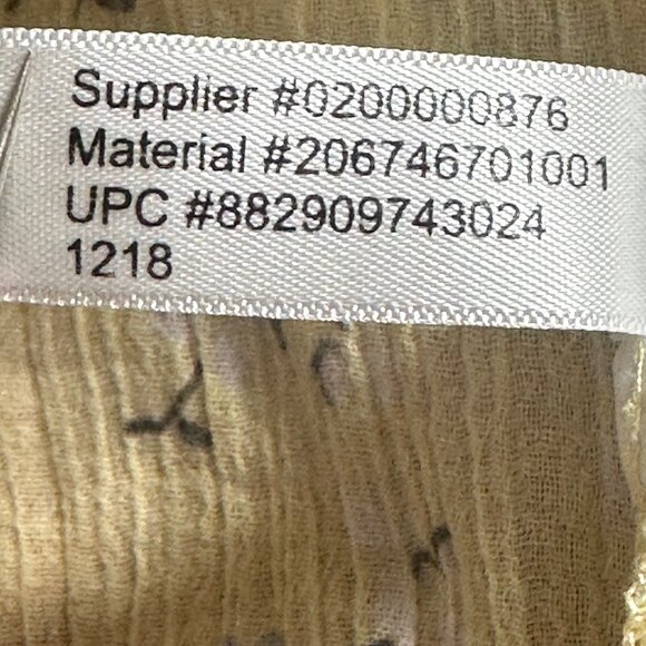 Chaps Yellow Floral Womens 3/4 Sleeve Button Up Top XXL 100% Cotton Boho Peasant - Picture 6 of 10